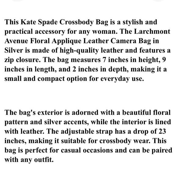 Kate Spade Larchmont Avenue Camera Bag with wallet and Coin holder Keychain - Picture 2 of 13